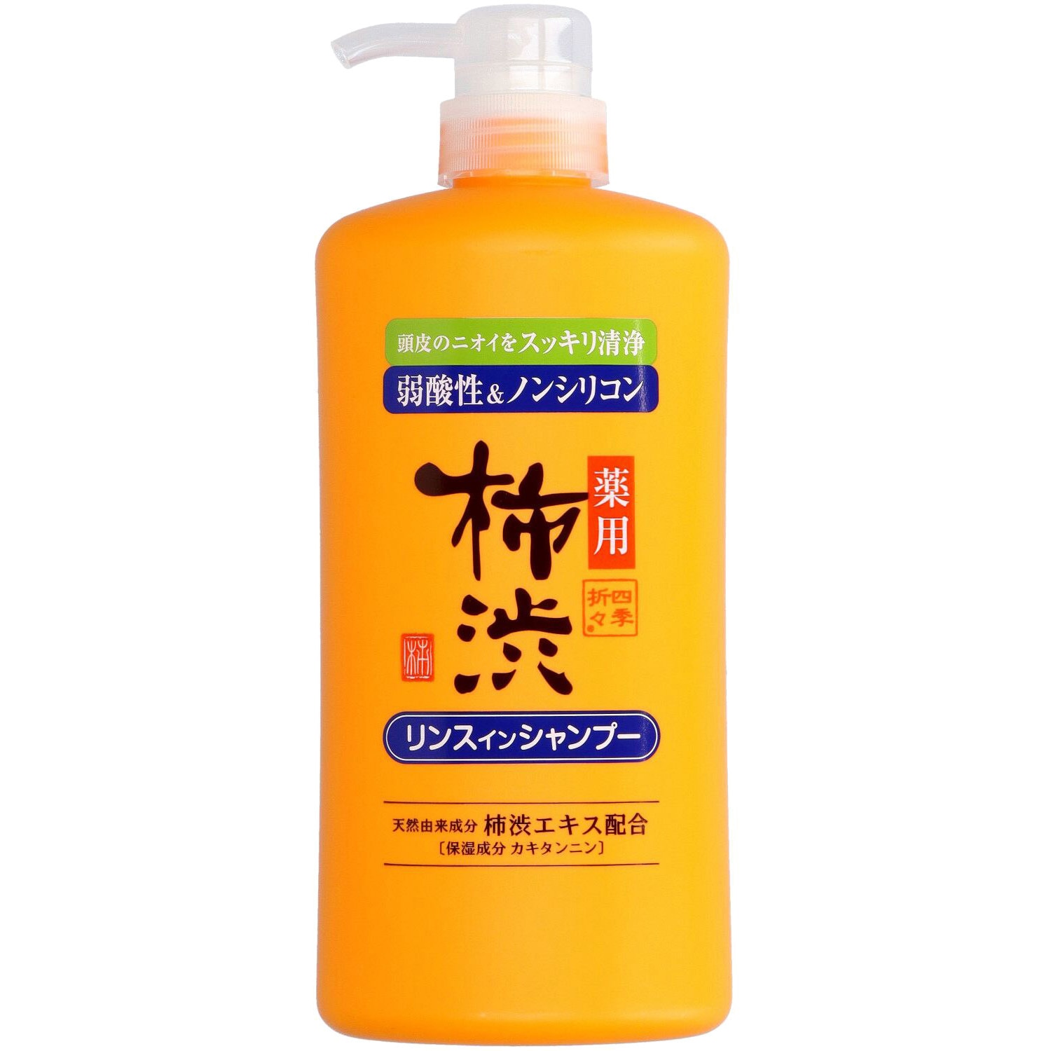 四季折々 薬用 柿渋 リンスインシャンプー 1個(600mL) 熊野油脂 【通販