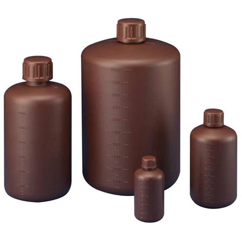 S-500NACS(160本) ポリ細口遮光瓶(PE 中栓付) ニッコー 250mL  1組(160本)