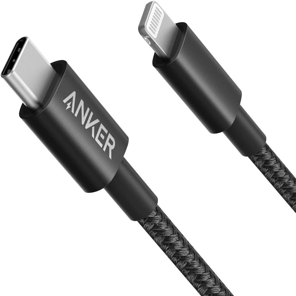 Anker USB-Cケーブル 黒 A8622012 Anker 高耐久ナイロン USB-C & ライトニング ケーブル 1.0m 1