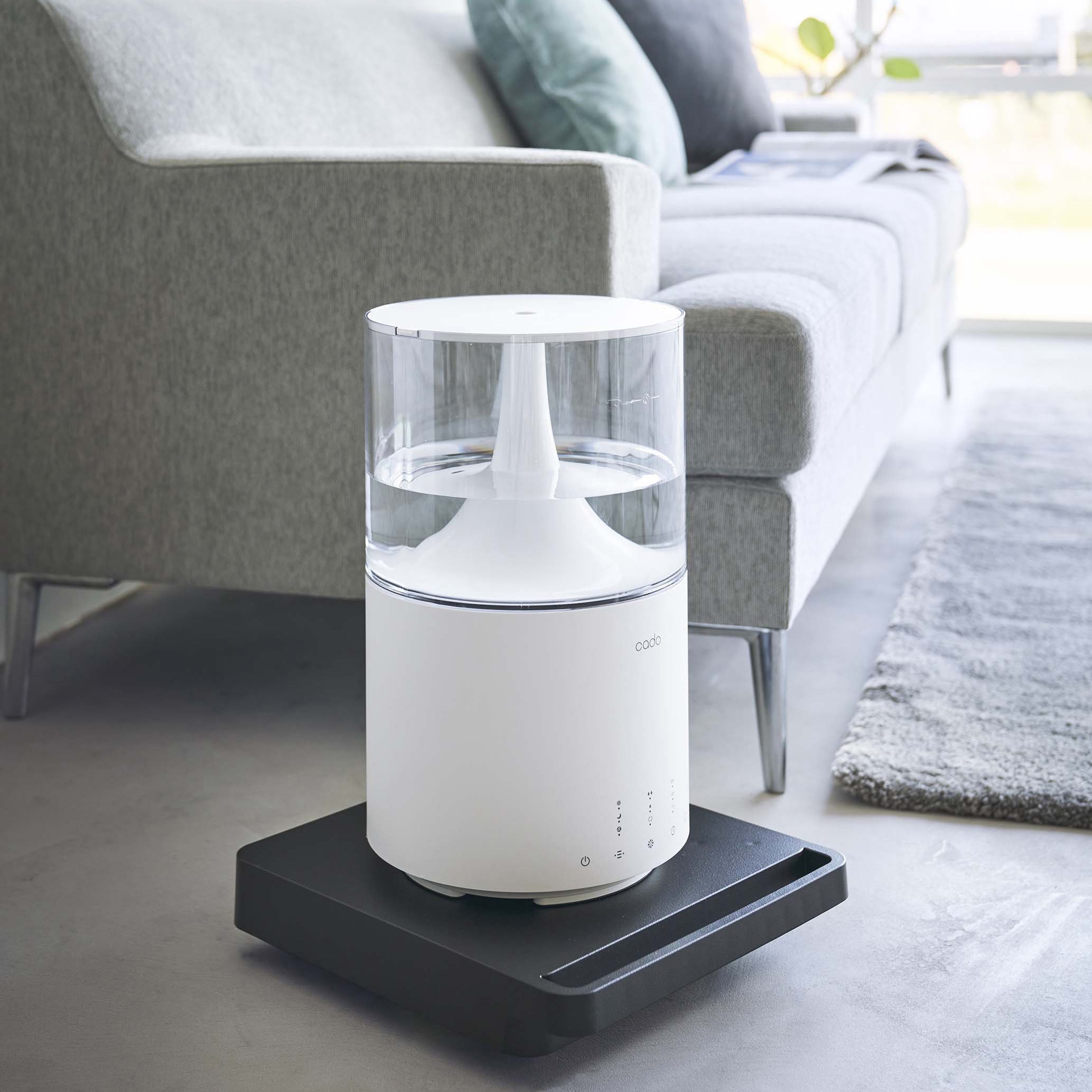 5456 自立する台車 タワー 正方形 ホワイト 山崎実業 荷重40kg