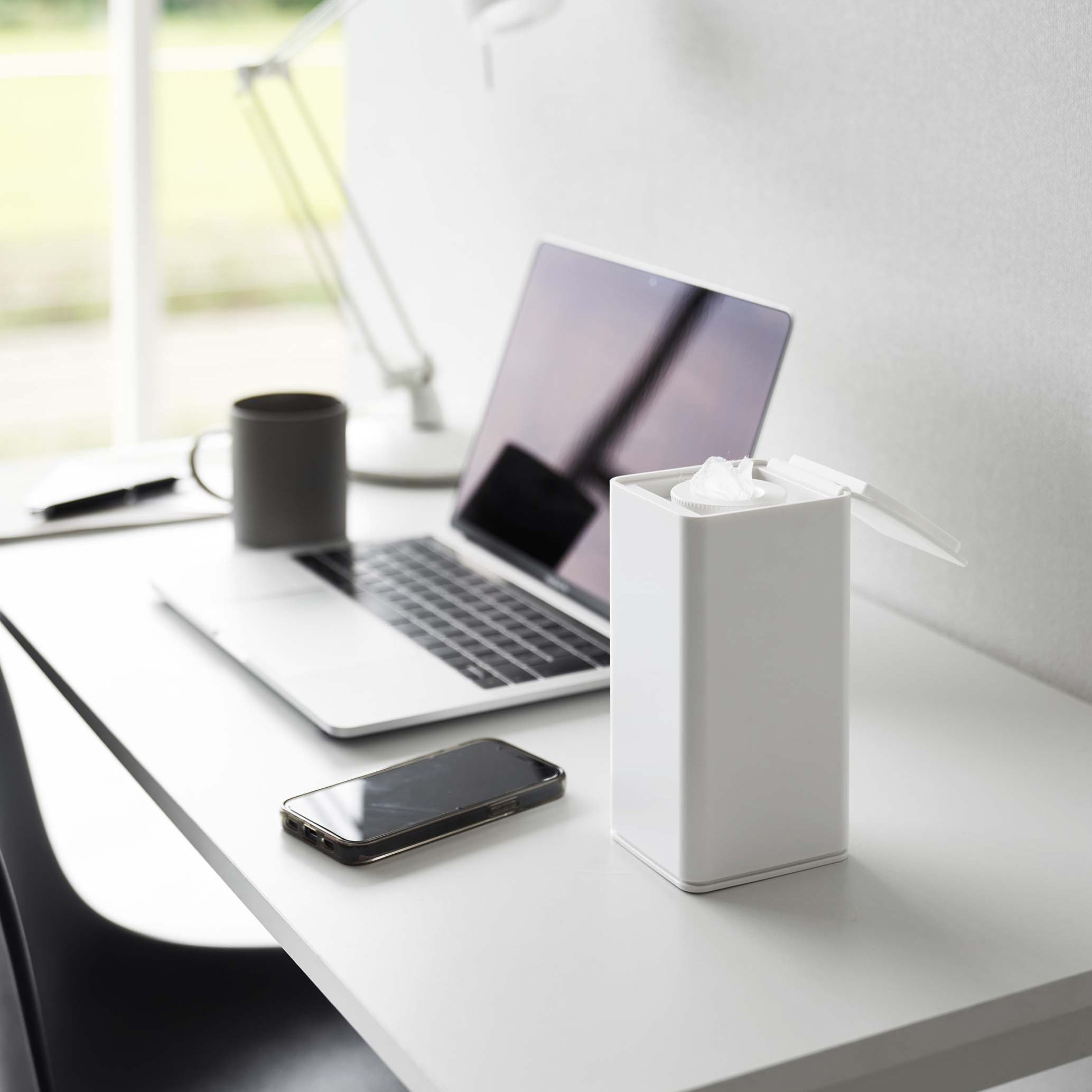 6502 ロール型ウェットティッシュケース タワー ブラック 山崎実業