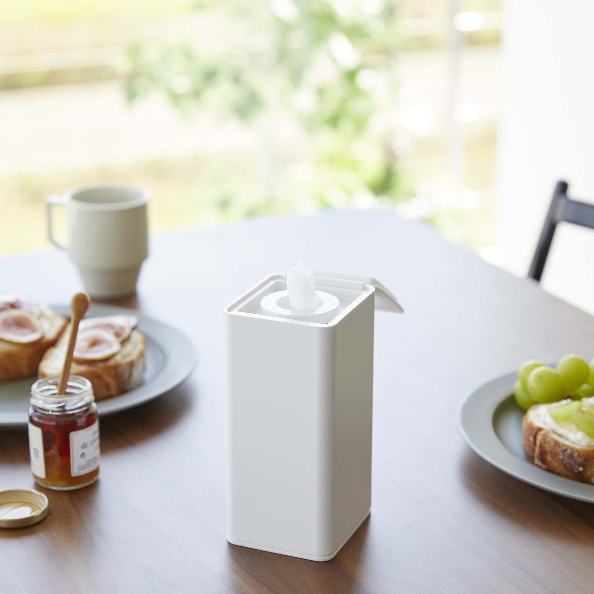 ディッシュ 6502 ロール型ウェットティッシュケース タワー ブラック 山崎