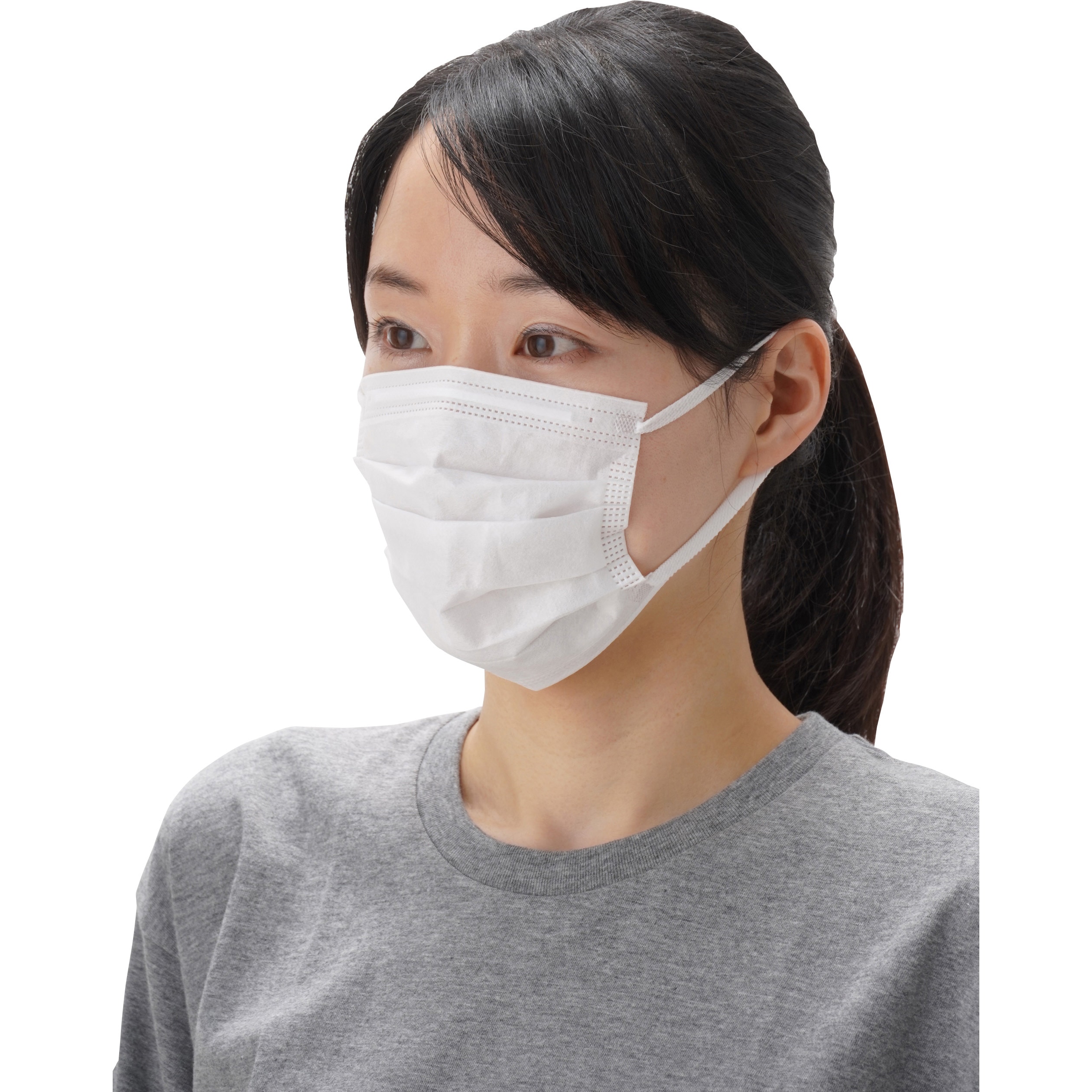 3層プリーツマスク 耳にやさしい 小さめ 女性用 個包装 50枚入 1箱 50枚 モノタロウ 通販サイトmonotaro