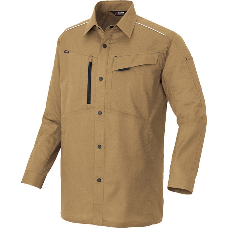 AZ-3335 ムービンカット長袖シャツ(男女兼用) アイトス カーキ色 5L  AZ-3335 5,223円