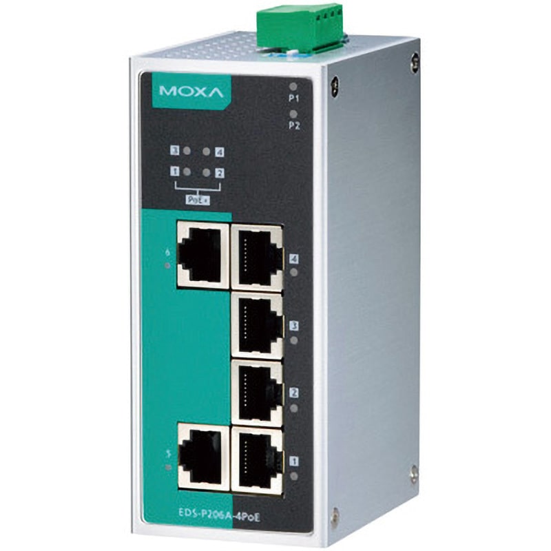 EDS-P206A-4POE 産業用アンマネージドイーサネットスイッチ 1個 MOXA 【通販モノタロウ】