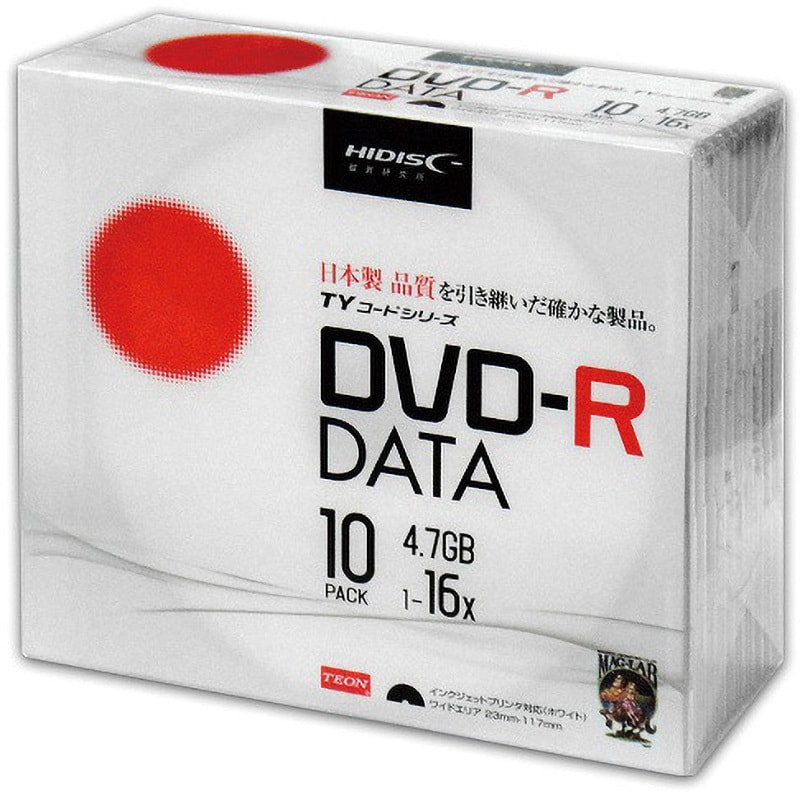 TYDR47JNP10SC データ用DVD-R 1個 HIDISC 【通販サイトMonotaRO】