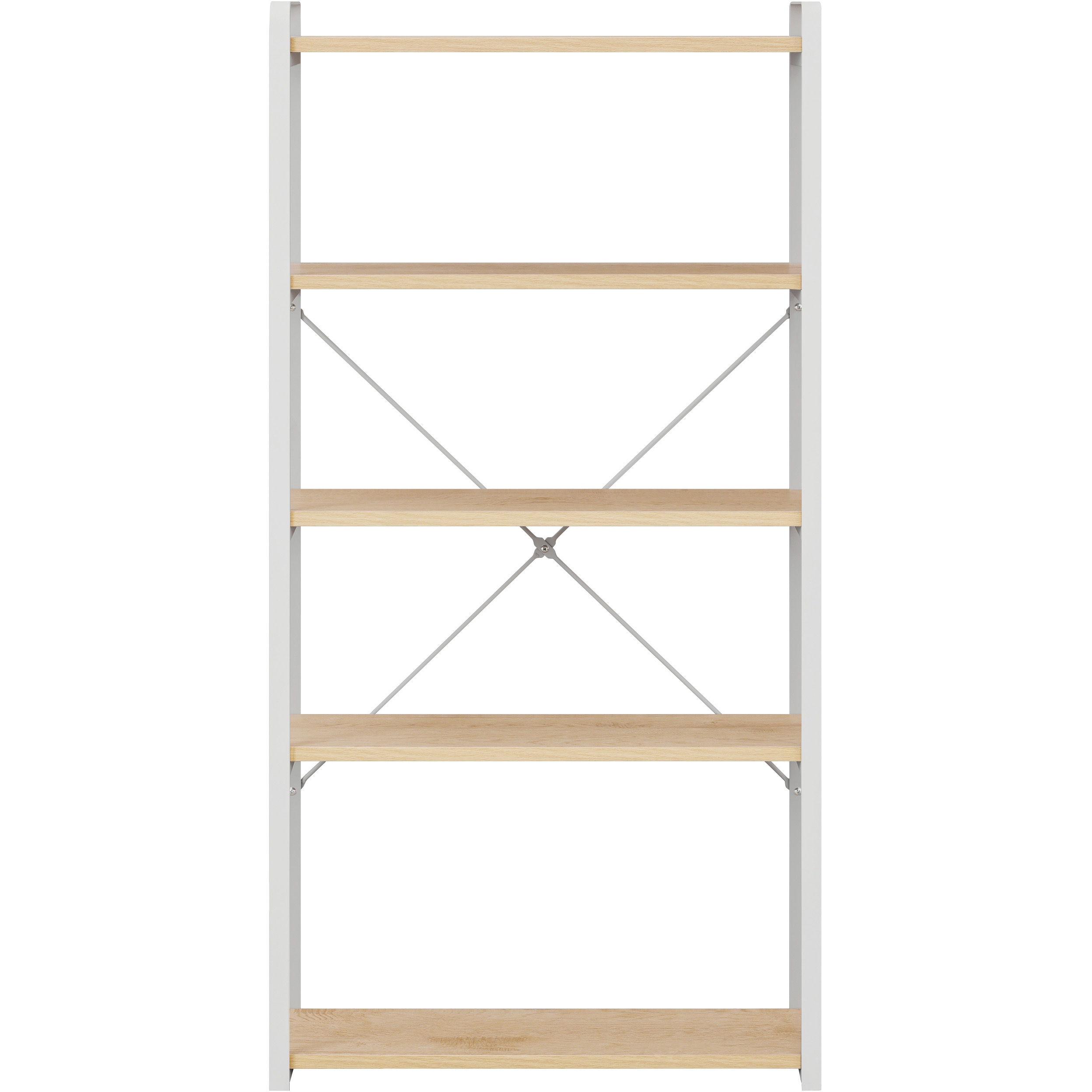 LSWR-600 スチールウッドスリムラック アイリスオーヤマ ナチュラル/グレー色 5段 幅600mm奥行180mm高さ1203mm 1個 7,648円