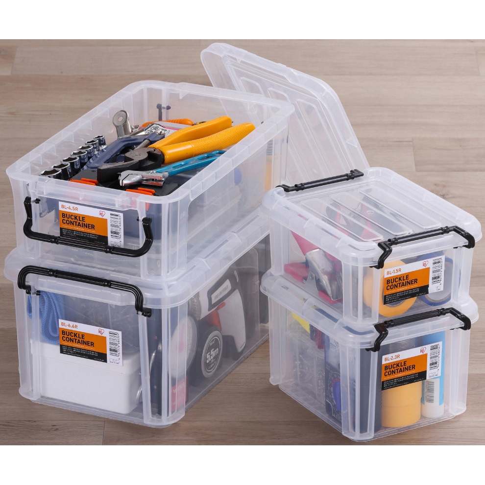 BL-6.6R バックルコンテナ クリア アイリスオーヤマ 容量6.5L 耐荷重6