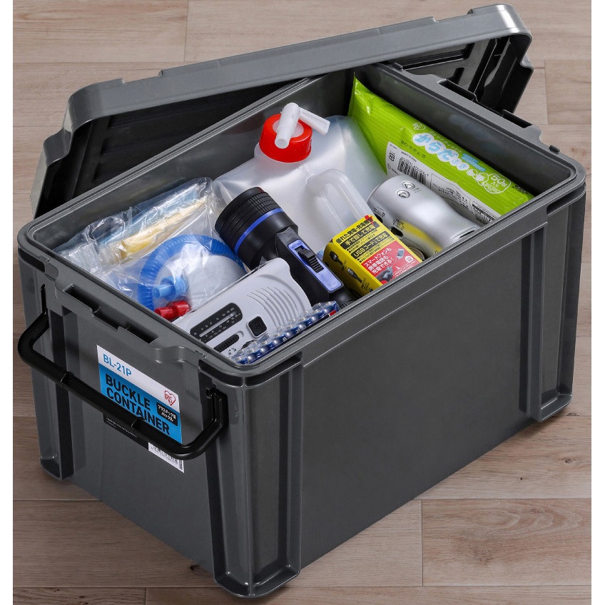 BL-21P バックルコンテナ クリア アイリスオーヤマ 容量19.5L 耐荷重19