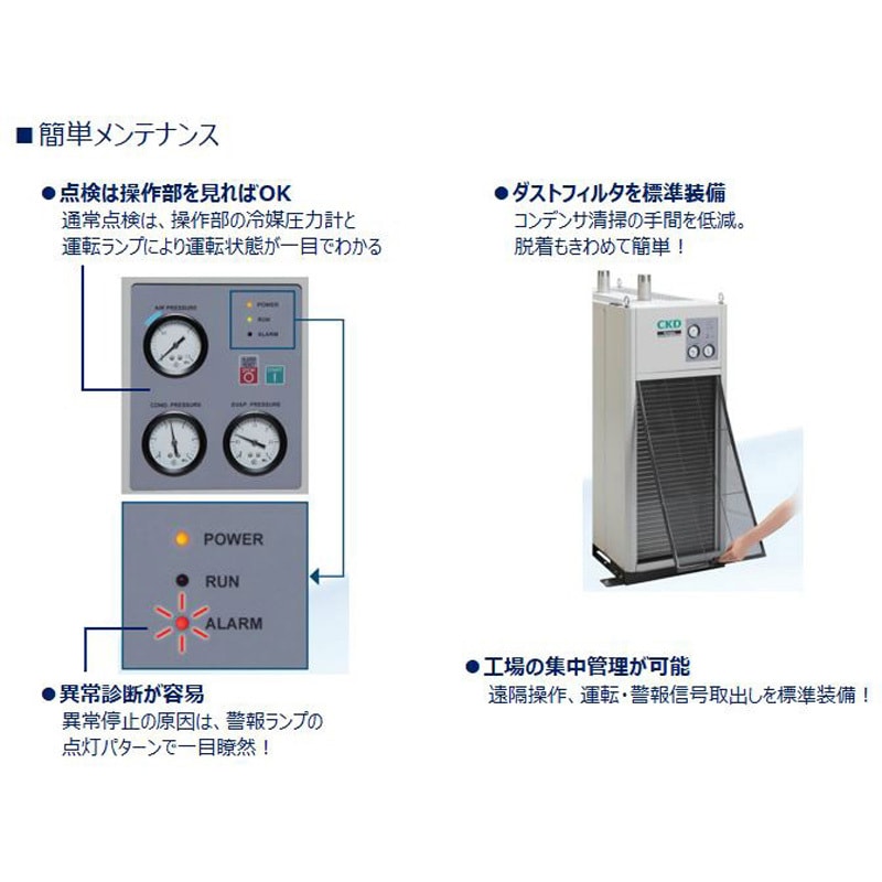 冷凍式エアドライヤGX5200Dシリーズ (適用コンプレッサ：75kW)簡易輸出梱包