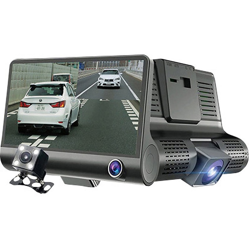 新型3画面同時記録ドライブレコーダー 駐車監視モード付 03964 新型3画面同時記録ドライブレコーダー＜駐車監視モード付＞ 1個