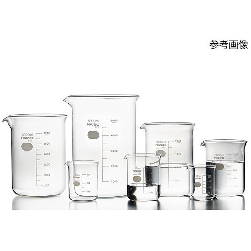 HARIO メジャーカップ　　ビーカー　特大　5000ml 5L B-5L SCI ビーカー Bシリーズ HARIO 5000mL 1箱(4個) B-5L SCI 【通販