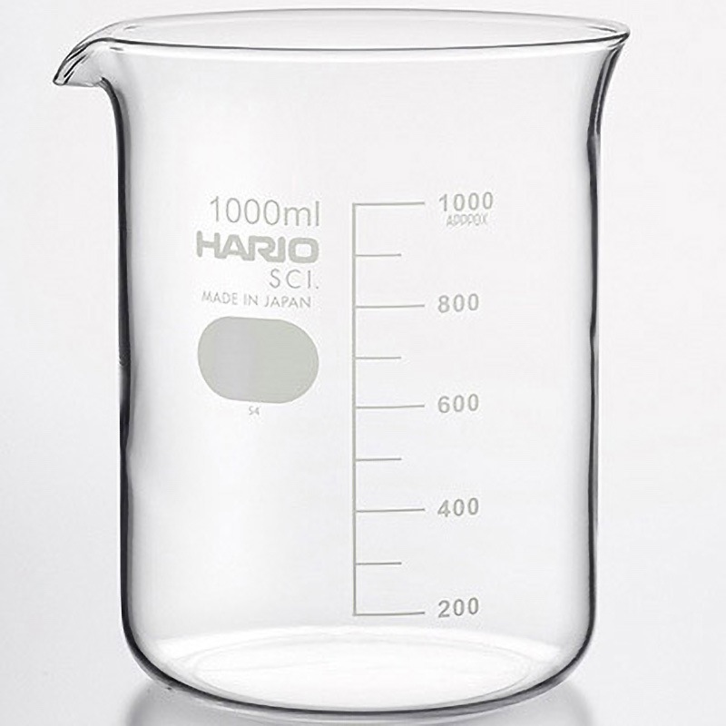 B-1L SCI ビーカー Bシリーズ HARIO 1000mL  1箱(12個) B-1L SCI