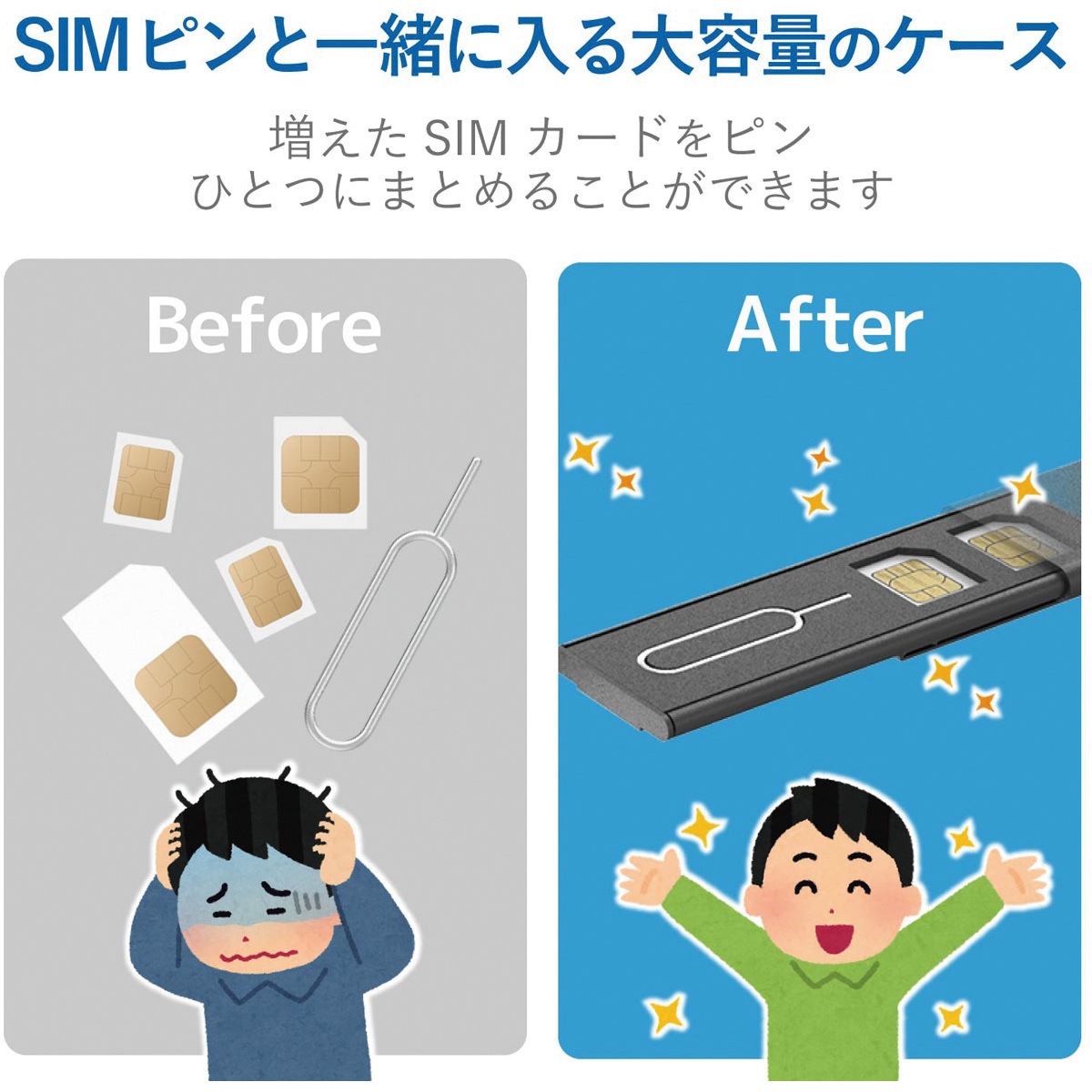 Cmc Simc02bk Simカードケース 軽い 薄い クリップ付き Memory Clip エレコム Cmc Simc02bk 1個 通販モノタロウ