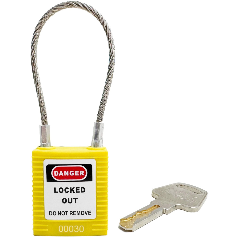 14686-1 ロックアウト用ケーブルパドロック 1個 セーフラン安全