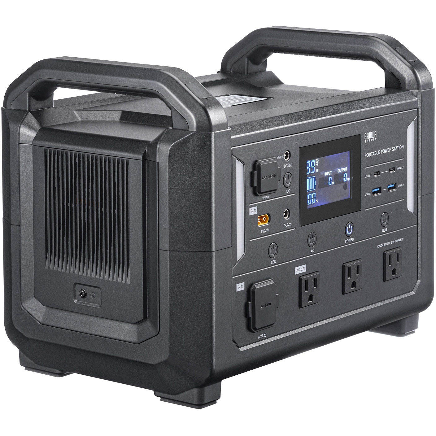 BTL-RDC30 ポータブル電源_1152Wh サンワサプライ 黒色 4ポート