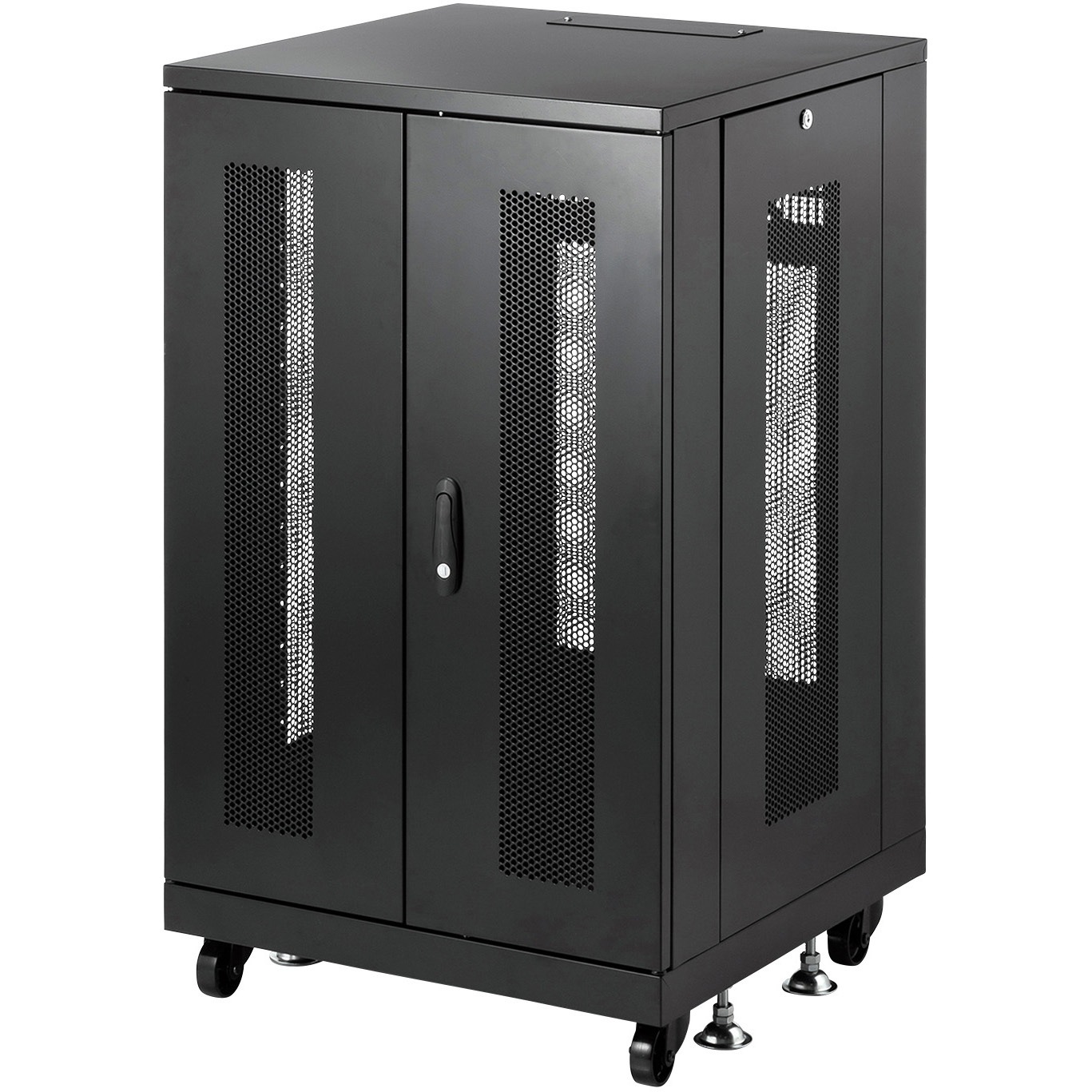 CP-SVNA1860MBK 19インチサーバーラック メッシュパネル仕様 サンワサプライ 1台 CP-SVNA1860MBK