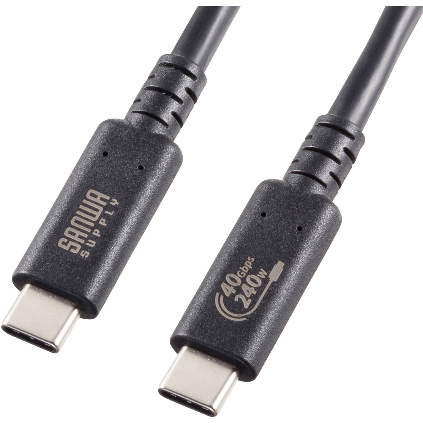 KU-40GCCPE10 USB TypeCケーブル サンワサプライ 対応 ケーブル長1m SuperSpeed USB 40GbpsUSB4 Gen3，240W規格   KU-40GCCPE10