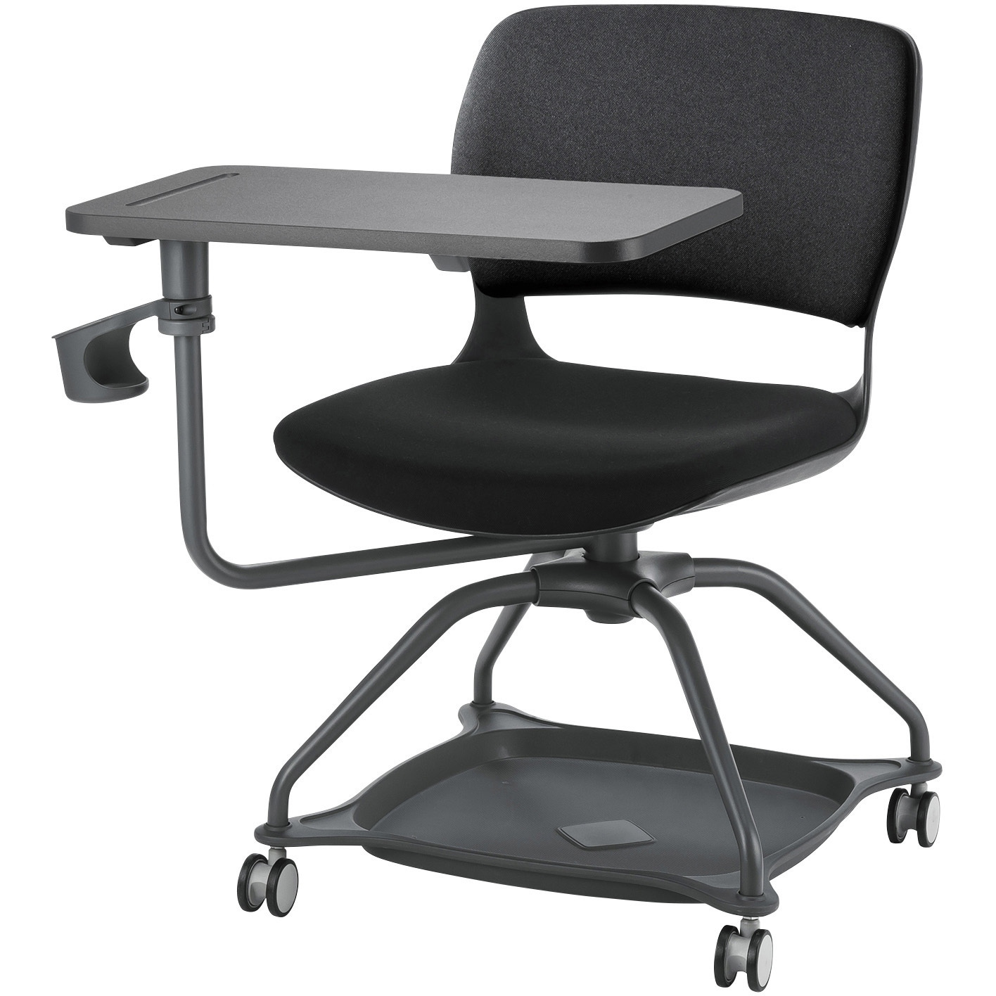 SNC-T165BK チェア_ミーティング向けテーブル付き サンワサプライ ブラック キャスターあり 布(ポリエステル)