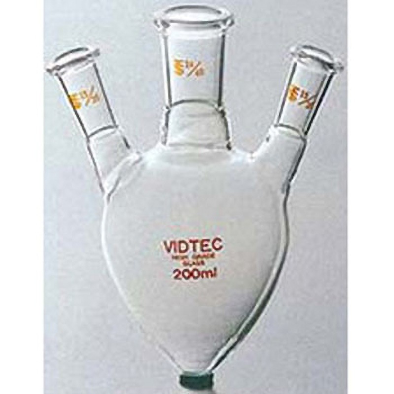 1545-09 透明摺合三ツ口梨形フラスコ 1545シリーズ 1個 コスモスビード 【通販モノタロウ】