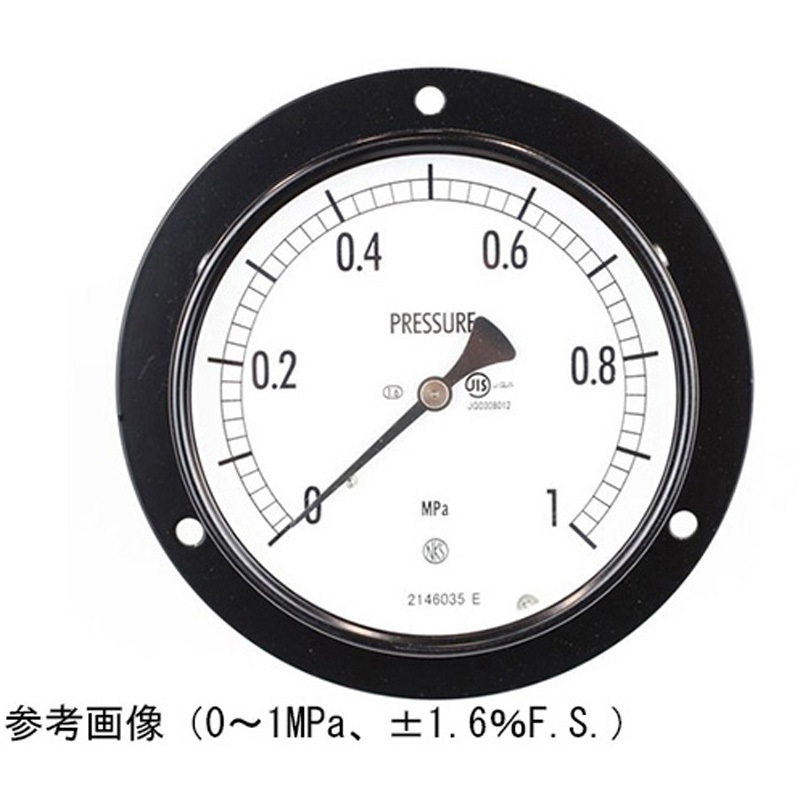 AE15-233 普通形圧力計(Φ100)埋込形D枠(取付穴) AE15-233シリーズ 1個 長野計器 【通販モノタロウ】