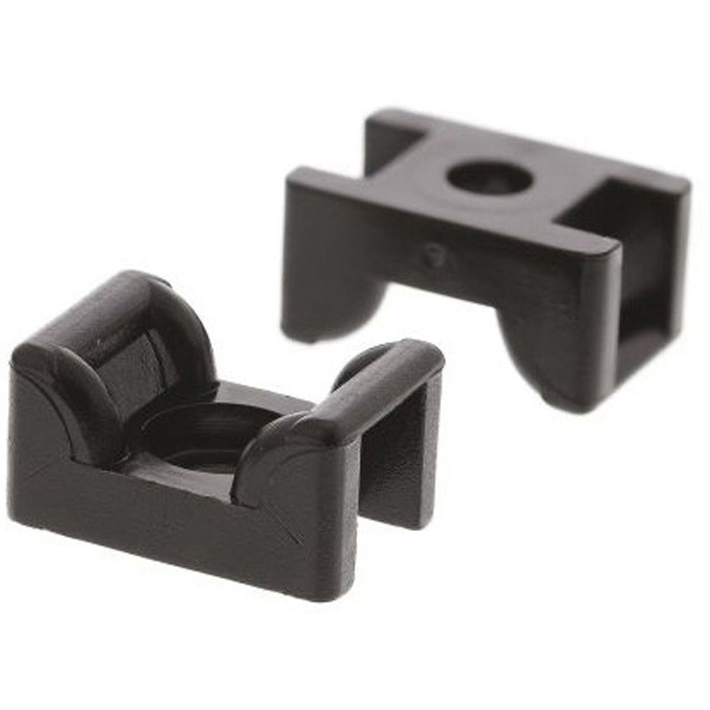 151-24660 KR6G5-PA66W-BK 結束バンドベース KR 長さ 18mm 幅 12 mm ナイロン 66 黒 1袋 100個入 1袋(100個) ヘラマンタイトン(旧:タイトン) 【通販モノタロウ】