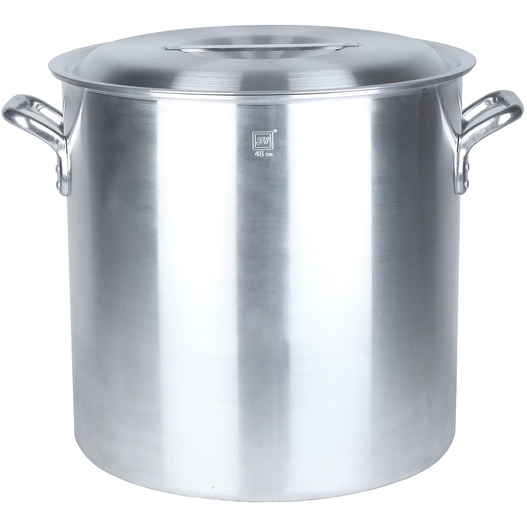 IALZND024 IH対応アルミ寸胴鍋(目盛付) レストランサプライ 容量10L 寸法24cm  IALZND024