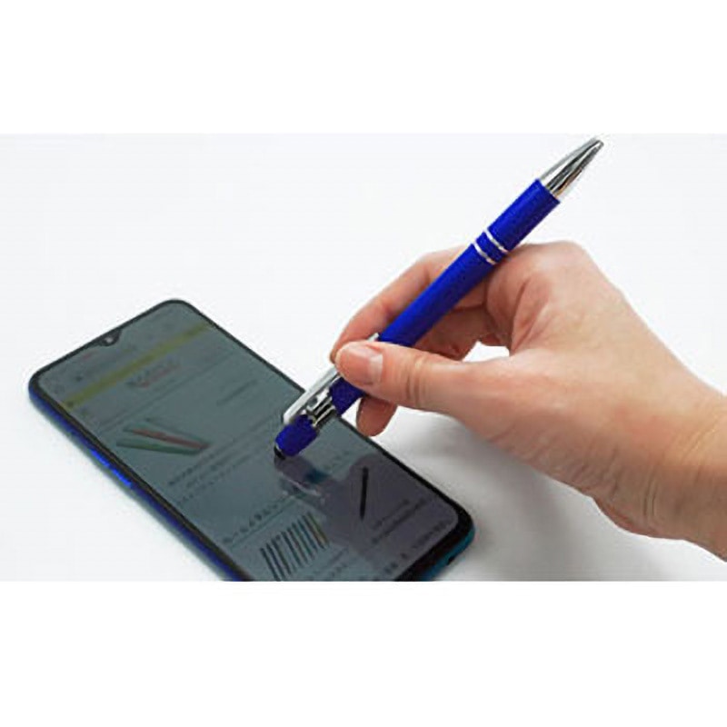 PNC-BOW-STM-P 【名入れ】スムースタッチメタル(青) タッチペン付き