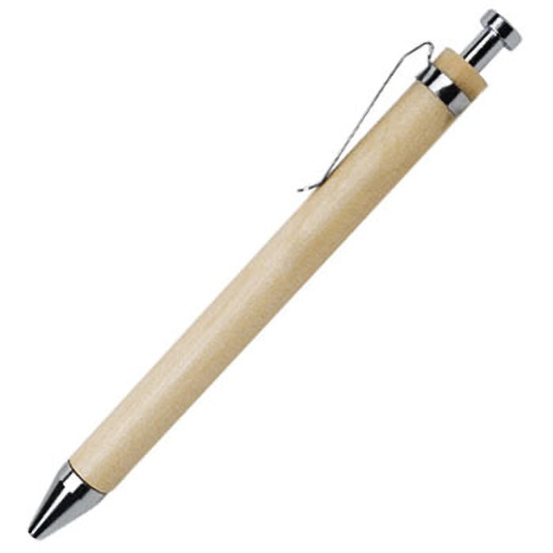 PNC-BOW-WOOD-P 【名入れ】なめらかインク バウム ボールペン 0.7mm 50本入り  自然木 白樺 エコ 業務用 ビジネス オフィス用品 備品 黒インク なめらかインクボールペン ノック式 ノベルティ 販促品 1セット(50本) ジャストコーポレーション 【通販モノタロウ】