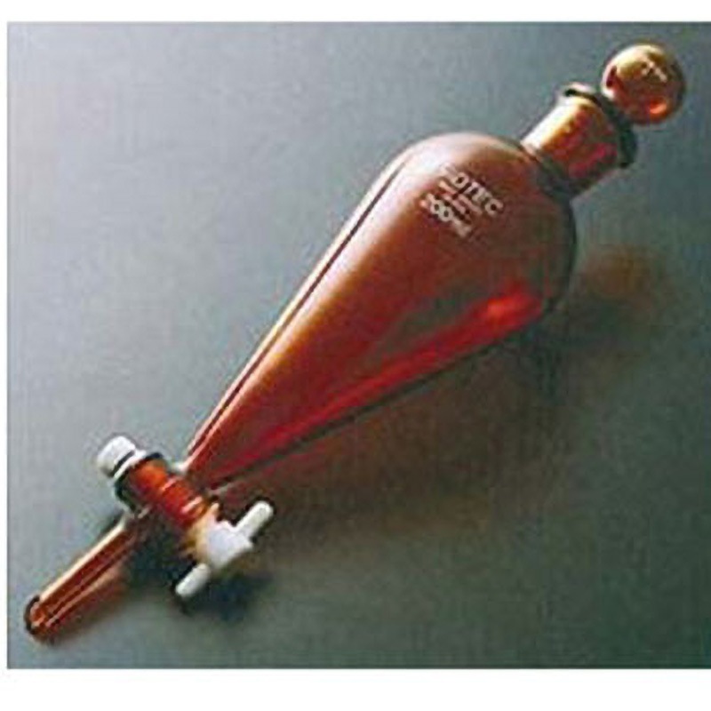 2125-07-1 スキーブ形分液ロート 茶 PTFEコック 2125シリーズ 1個 コスモスビード 【通販モノタロウ】