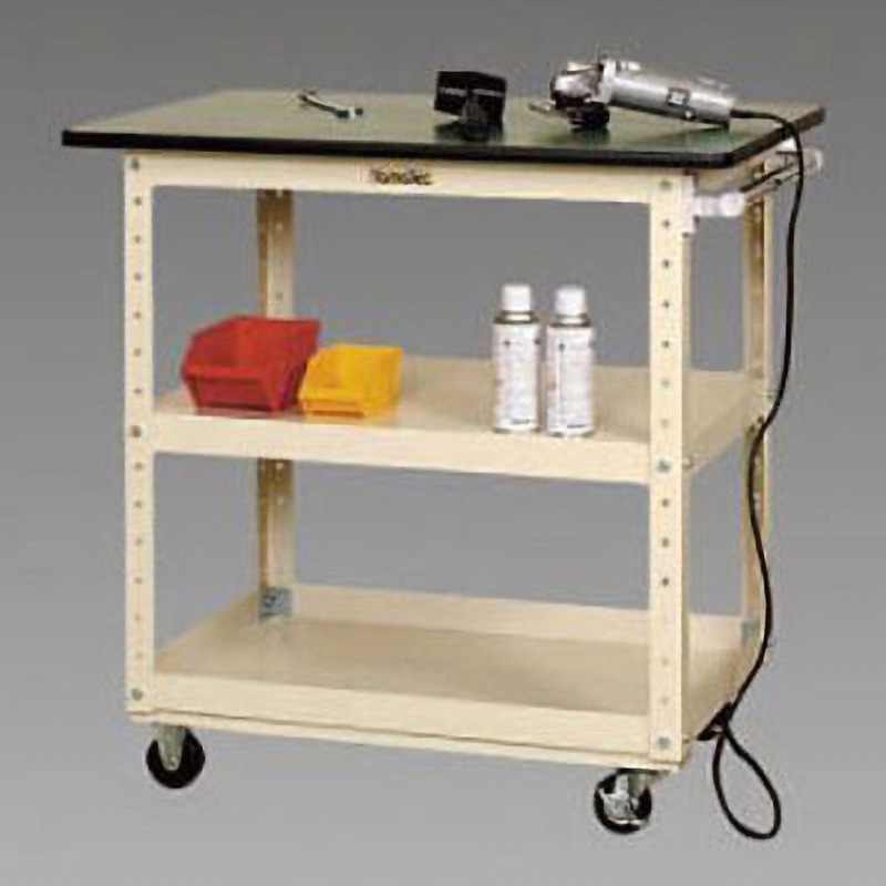 EA956KE-2B ツールワゴン(作業天板付) エスコ 棚段数(段)3 高さ881mm間口750mm奥行500mm  EA956KE-2B