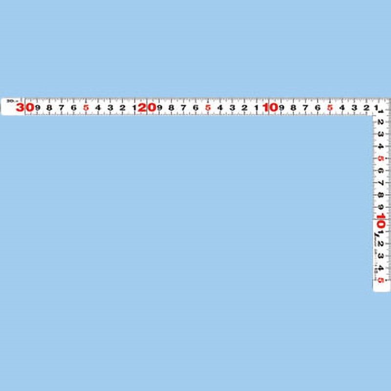 11179(校正企業実施一般校正書・トレーサビリティ体系図付) 曲尺平ぴた ホワイト シンワ測定 測定範囲30cm/1尺