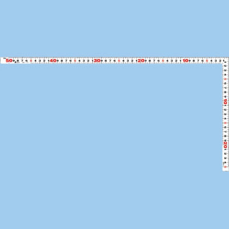11183(校正企業実施一般校正書・トレーサビリティ体系図付) 曲尺平ぴた ホワイト シンワ測定 測定範囲50cm/1尺6寸