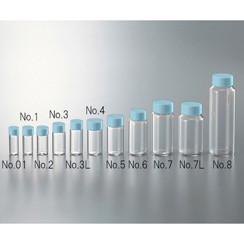 No.6 CCスクリュー管 透明 ブルーキャップ マルエム[理化学・容器] 30mL  1箱(50本)