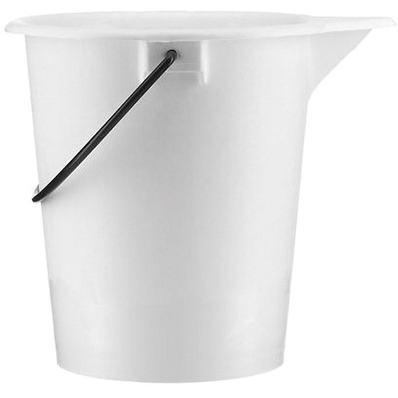 2000070588 目盛付厚手バケツ 白色 注ぎ口有り KAUTEX 10L