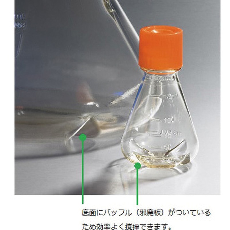 431403 三角フラスコ バッフル付 43シリーズ コーニング ベント
