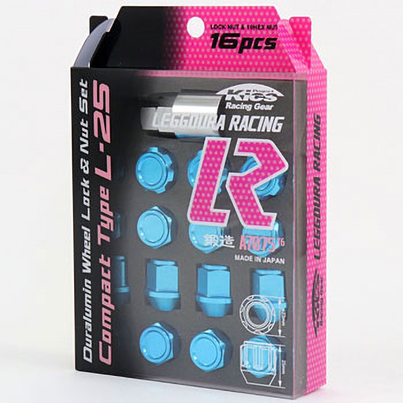 KIL16L Kics LEGGDURA RACING Compact Type lock&Nut Set KYO-EI 