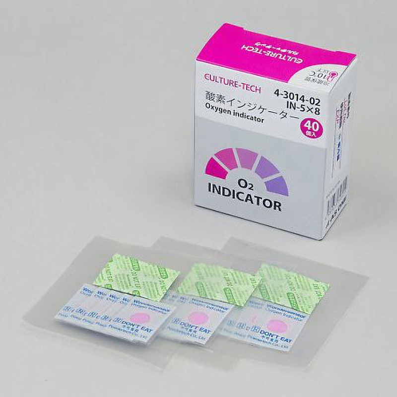 IN-5×8 酸素インジケーター CULTURE-TECH INシリーズ 1箱(8袋×5