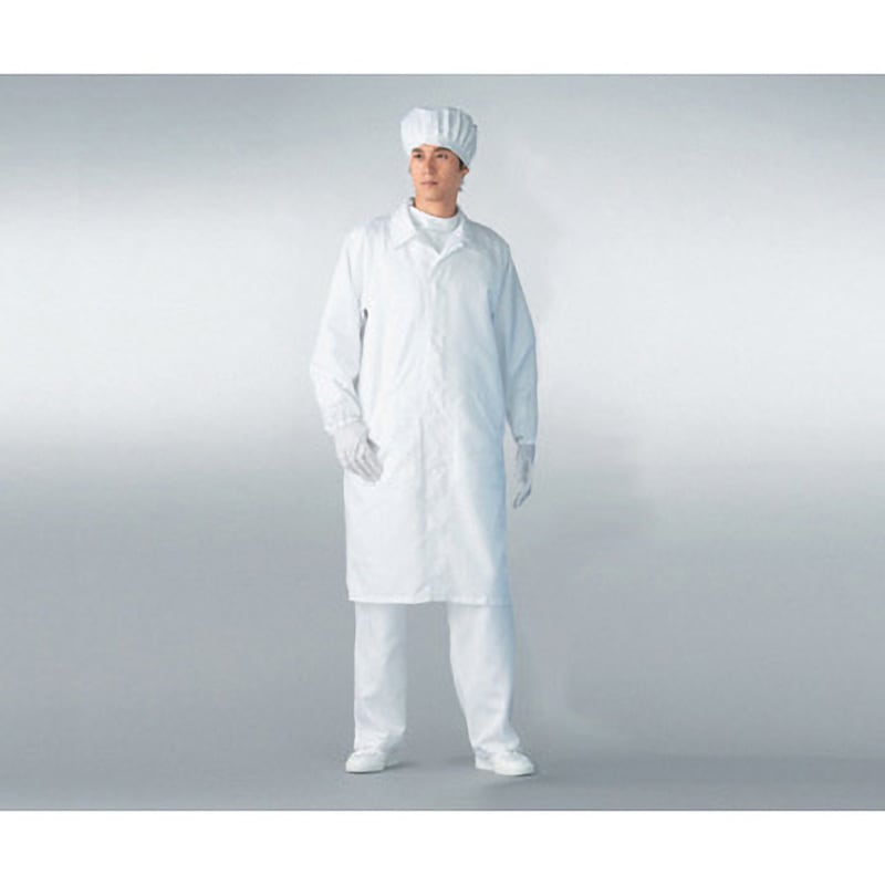 無塵衣・AS240C　男女兼用コート　白　5L アズワン