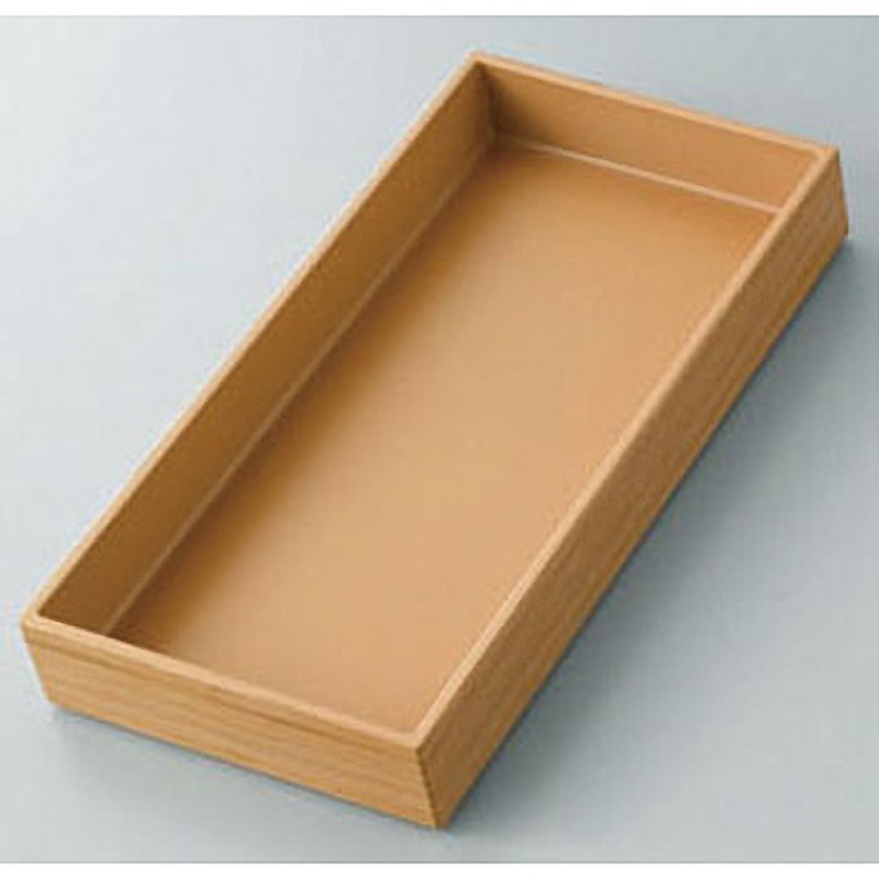 BU578 リアル木目トレー 河淳 薄茶色   BU578