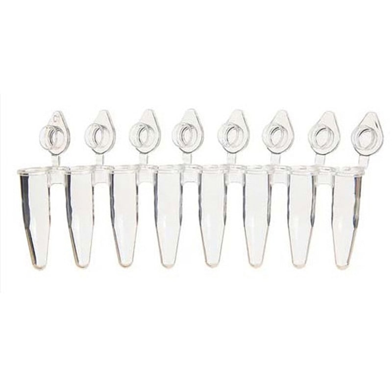 BMSC0200275 UltraFlux I 8-Strip Tubes with Individually-Attached Flat Caps， Clear BMSC0200275シリーズ 1個(960本) ビーエム機器 【通販モノタロウ】