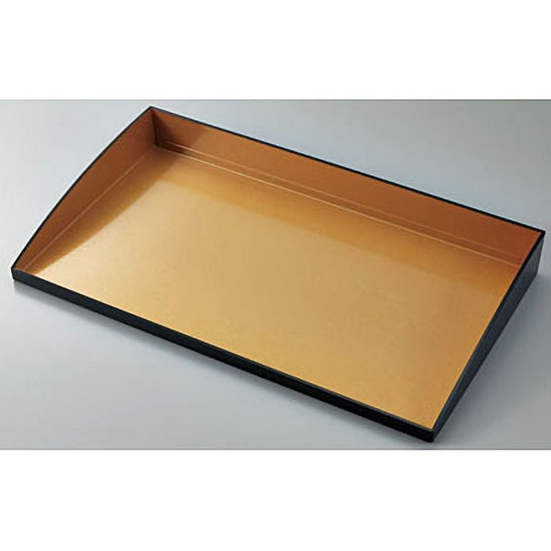 JG980 三方枠樹脂盆 河淳 黒内金色   JG980