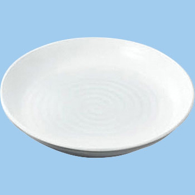 BF772 陶器風丸型盛皿 河淳 白色   BF772