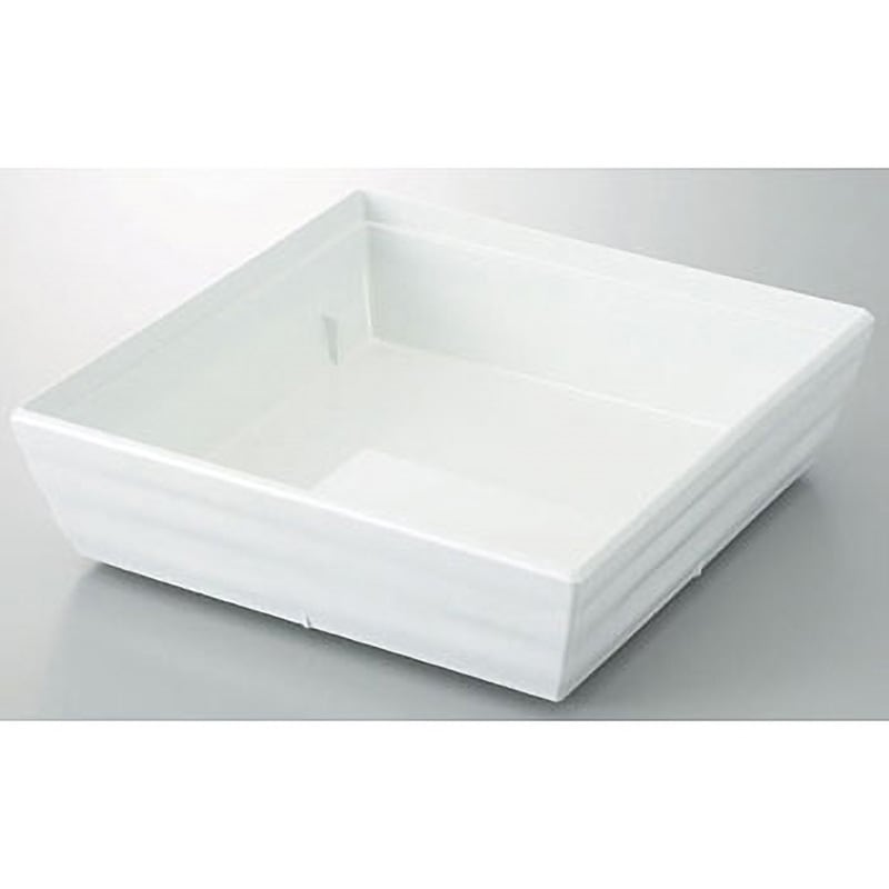 JD098 ゆらぎ角鉢 河淳 白色   JD098