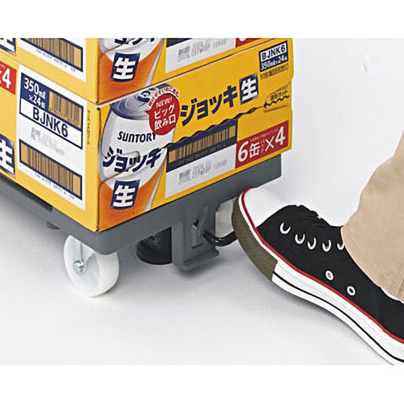 BE341 リカーキャリア 河淳 ナイロン車輪 樹脂製 5輪自在・ストッパー