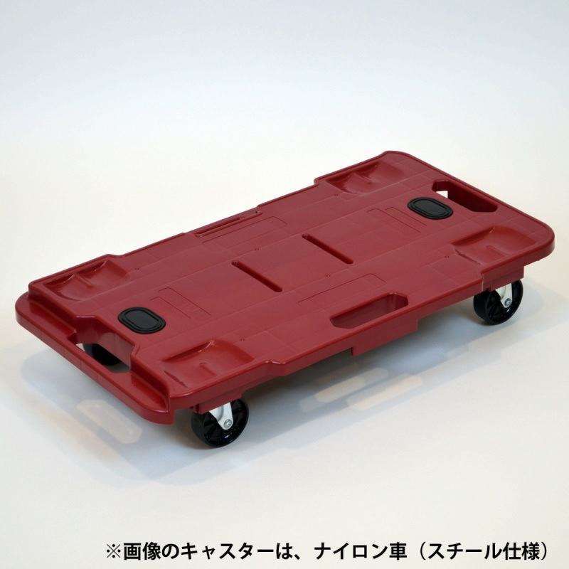 BCA100RE ユニキャリア 河淳 ナイロン車輪 スチール製 レッド色  1台 BCA100RE
