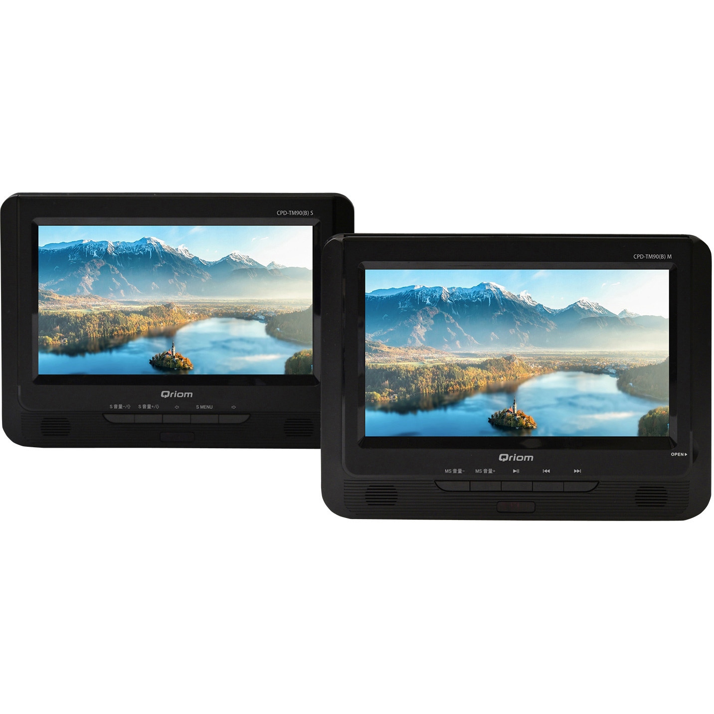 CPD-TM90(B) 9インチ ツインモニター ポータブルDVDプレーヤー 1台