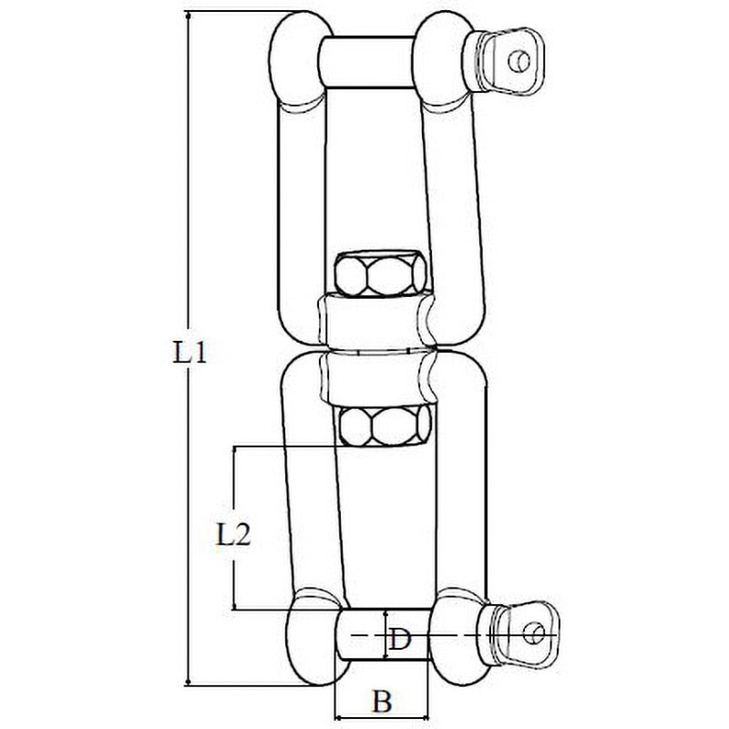 シャックル ダブルタイプ 1個 モノタロウ 【通販モノタロウ】