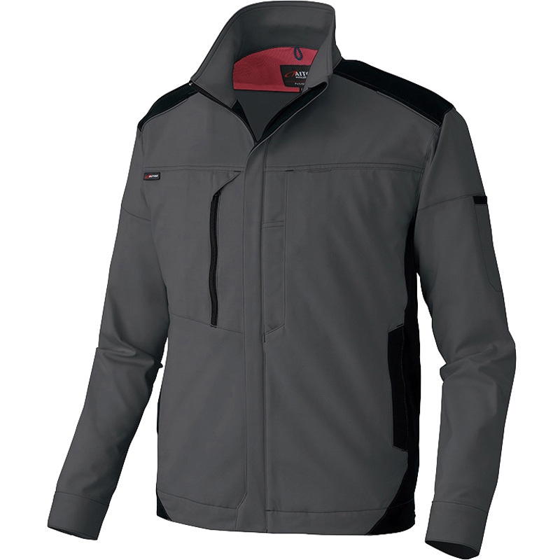 AZ-2401 ウルトラストレッチ長袖ブルゾン(男女兼用) アイトス チャコール色 6L  AZ-2401