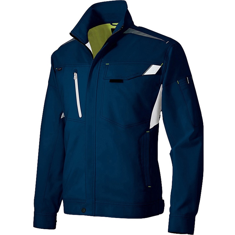 AZ-2501 ストレッチ長袖ブルゾン秋冬用(男女兼用) アイトス 名入れ可 ネイビー色 S  AZ-2501